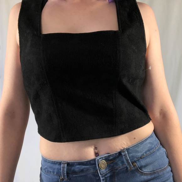 * Pin up Girl * Black summer Crop Top * NEW - Picture 7 of 8
